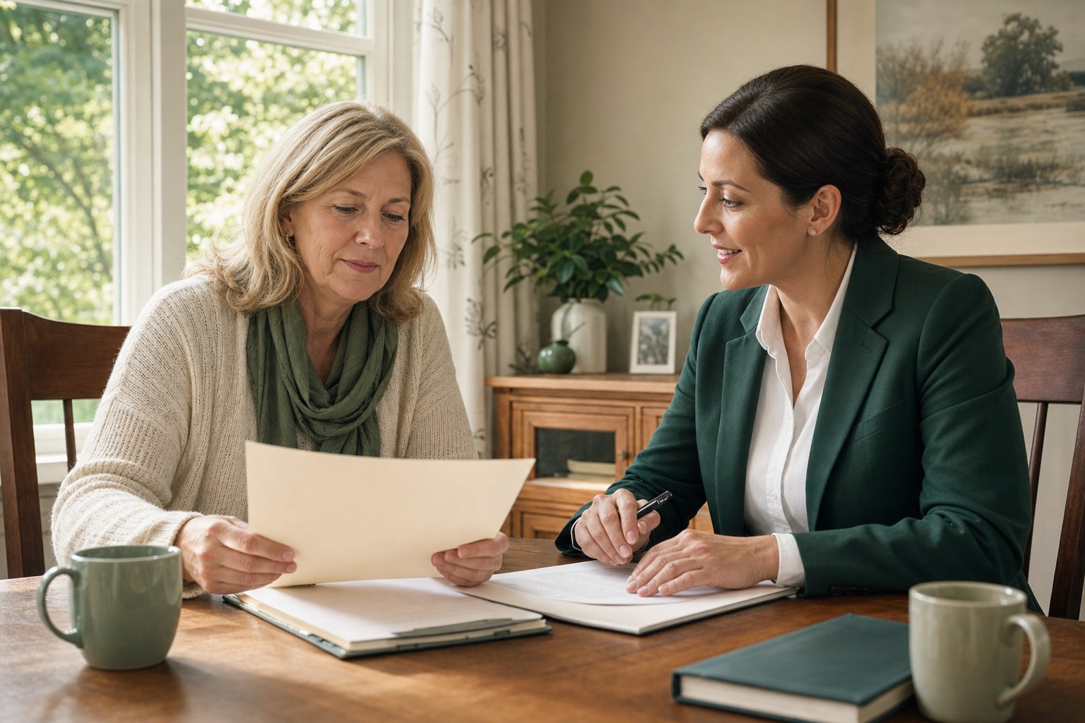 Advisor meeting with a teacher about retirement planning